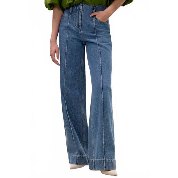 NEW REBECCA TAYLOR dax denim pant in dax wash - Picture 1 of 5